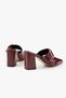 Claylr Banded Gold Buckle Detailed Pointed Toe Women's Heeled Slippers - 4
