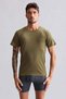 Egyptian Modal by Tencel Hercules Slim Fit Crew Neck Undershirt / T-Shirt Dark Khaki