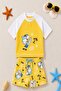 New Season Cute Character Printed Two-Piece Diving Fabric -Uv Protected-Boy'S-Shorts-Swimsuit - 2