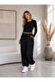2 Pieces Black and Gray Rubberized Legged Sweatpants - 4