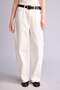 100% Cotton Barrel Fit High Waist Ankle Length White Jean Trousers H3569Ax26Hs - 3