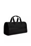 Men's Logo Label Detachable Long Strap Large Internal Volume Black Handbag - 4