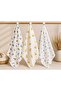 3-Piece Cotton Muslin Baby Blanket Multi-Match Cover Set 85X85 cm - 2