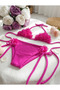 Girls' Special Design Floral Bikini Set with Adjustable Laces - 2