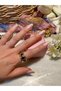 Gold Purple Zircon Stone Vintage Adjustable Non-Tarnish Ring - 2