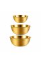 Stainless Gold Steel 3-Piece Whisk and Mixing Bowl Set - 2