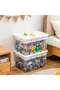 Building Blocks Storage Box with Tray Compartment 50.5x37x29.3 cm-White - 8
