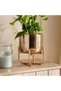 Ida Metal Planter with Stand 13x13x14.5cm- Gold