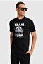 Men's Black Regular Fit Crew Neck T-Shirt 50322498-Vr046