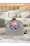 Folding Polyurethane Armchair Bed - Four-Fold Top, Large 80x60x6”, Thin Corduroy Fabric, 3mm Pitch - 2