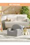 Folding Polyurethane Armchair Bed - Four-Fold Top, Large 80x60x6”, Thin Corduroy Fabric, 3mm Pitch - 7