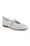 Women's Ballet Flats Laser Cut Perforated Antique Look Single Strap Buckle Comfortable Thermo Sole L081.24500