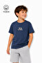Bright Gray Printed Casual Short Sleeve Summer Boy's T-Shirt