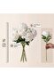 White Peony Artificial Flowers | 5PCS for Home & Office Decor - 4