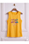 Flamingo Printed Women's (Off Shoulder) Sleeveless T-Shirt with Straps - 2