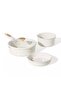 24-Piece Ceramic Nonstick Cookware Set with Detachable Handle, PFAS-Free, Cream - 8