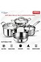 Classique Deluxe 7-Piece Stainless Steel Cookware Set | Kadai, Saucepan, Saucepot & Frypan | Heavy Bottom | Induction Compatible - 7