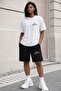 Unisex Oversize Mountain Patterned Shorts Set – Minimal Streetwear Two-Piece Combination - 2