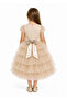 Girl's Lycra Tulle Sleeves Short Front Long Back Evening Dress Birthday, Special Occasion, Wedding 2-9 Years Old - 2
