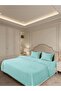100% Cotton 4 pc Micro Checks Bedding Set - Stratosphre Blue - 4