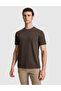 Dark Brown Regular Fit 100% Cotton Crew Neck T-Shirt 50327872-Vr084 - 3