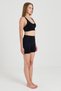 Women's High Waist Gathering Seamless Sports Short Shorts Push up Fitness - Black - 8