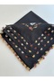 Black Handcrafted Needlework Embroidery/Needlework/Yemeni/Cloth 100X100 cm - 2