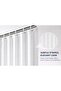 White Stripe Shower Curtain for Bathroom(180x200 cm), Hotel Quality Fabric - 5