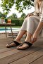 Women's Black Flip-Flops – Casual Comfortable Summer Slippers with Adjustable Buckle - 2
