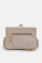 Women's Beige Multi-Compartment Soft Leather Clip-On Scholarship Money Card Wallet - 4