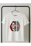 Unisex La Casa De Papel Professor and Character Printed White T-Shirt 100% Cotton Regular Fit Crew Neck Series Graphic Design T-Shirt - 2