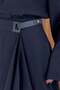 Navy Blue Linen Wrap Heather Skirt - 7
