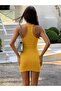 Women's Strappy Deep V Neck Short Camisole Dress - 3