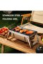 Mini Portable Charcoal BBQ Grill Foldable Stainless Steel Tabletop Barbecue Grill for Camping Picnic Hiking Travel