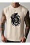 American Biker Printed Men's Zero Sleeve Sleeveless Sportsman Tank Top Tshirt