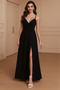 Women's Rope Strap Double Breasted Collar Deep Cut Slit Imported Crepe Dress