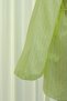 Side Collared, Buttoned, Striped, Lace-Up Crinkle Shirt - Light Yellow - 6