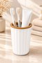 4 Piece Bathroom Set Modern Striped Design |   Organize |   Pamutcukluk |   Organizer |   Liquid Soap Dispenser |   Toothbrush Holder - 6
