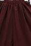 Modal Skirt-Looking Trousers with Elastic Waist and Pockets - Claret Red - 2