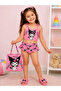 Girl's Kuromi Printed Bikini Set with Bag - 2