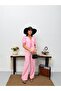 Drawstring Tie-Back Blouse and Pants Set - 4