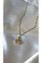 Women's Gold Color Stone Swan Model Steel Necklace - 3