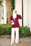 Burgundy Elastic Waist Dabıl Jacket - 2