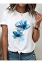 Women's Floral Printed Crew Neck Regular Fit T-Shirt