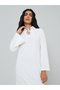White Eyelet Long Sleeves Shirt Maxi Dress - 2