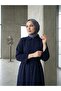 Fake Cuff Dabıl Dress-Navy Blue - 3
