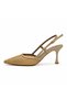 Women's Mesh Detailed Pointed-Toe Heeled Shoes – Elegant Strappy Stylish Casual and Special Occasion Footwear - 3