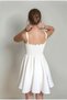 Teenage Girls' Evening Dress White Crepe Dress with Straps Flared Skirt with Stones Wedding Birthday Dress 11-13-15 Years Old - 2