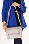Women's Double Compartment Hand and Shoulder Bag Ald.80741 Gray