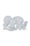50 Pcs Opalware Dinner Set, RF10202 | Assorted Design | Lightweight, Beautiful Design Opal Dishes Sets